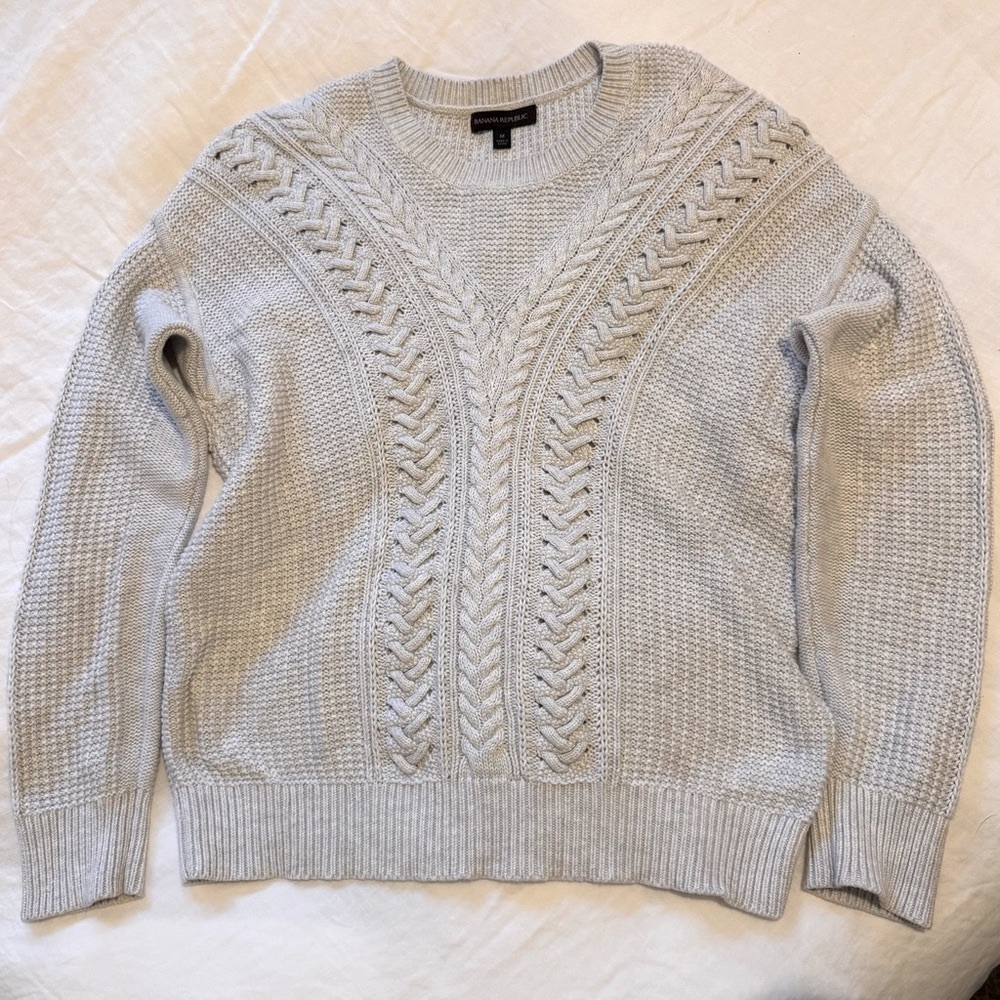 Banana Republic Knitted Cotton Blend Sweater